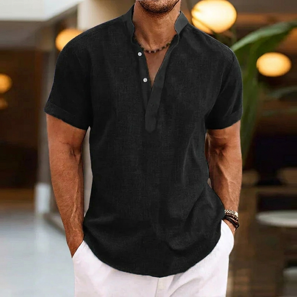 Klassiek Heren Shirt met V‑Hals