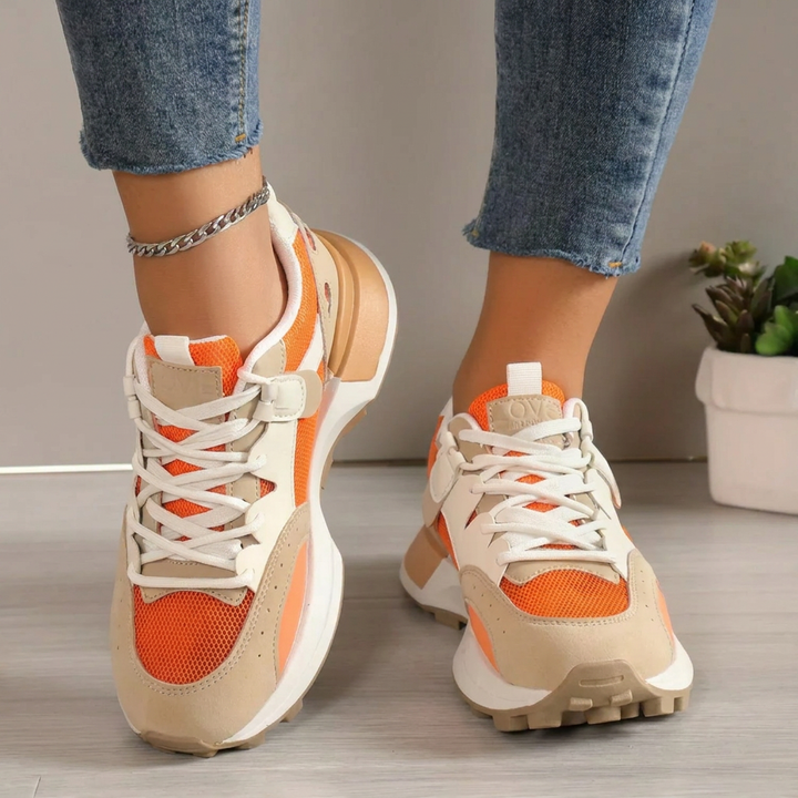Comfortabele Dames Sneakers – Trendy Colorblock Stijl