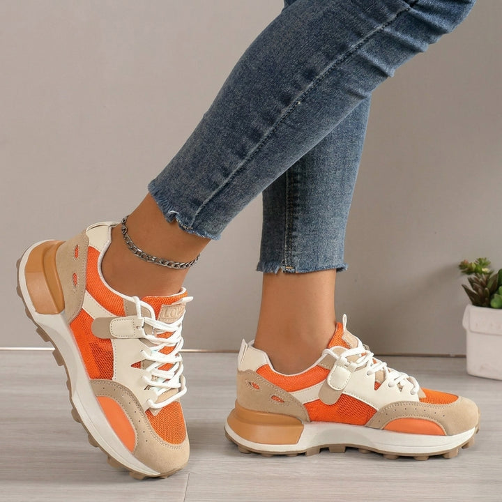 Comfortabele Dames Sneakers – Trendy Colorblock Stijl