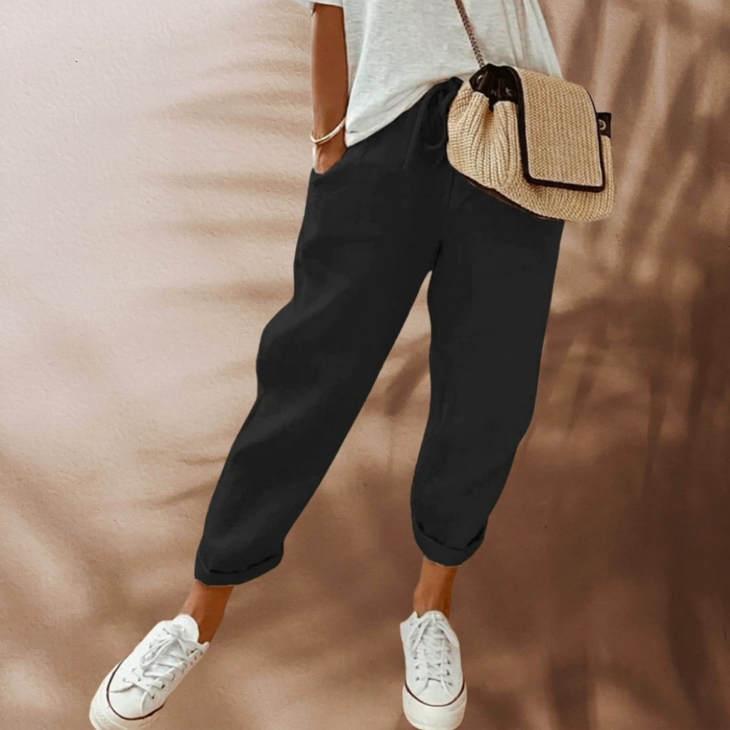 Stijlvolle Dames Broek – Luchtige Linnen Zomerstijl