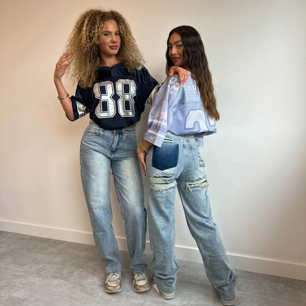 Dames Straight Jeans – Tijdloze Vintage Denim Look