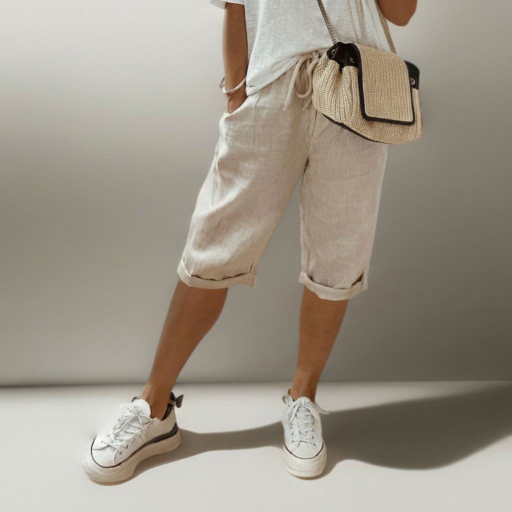 Short met losse pasvorm en trekkoord