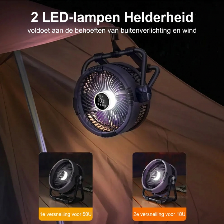 Campingventilator met 20.000 mAh