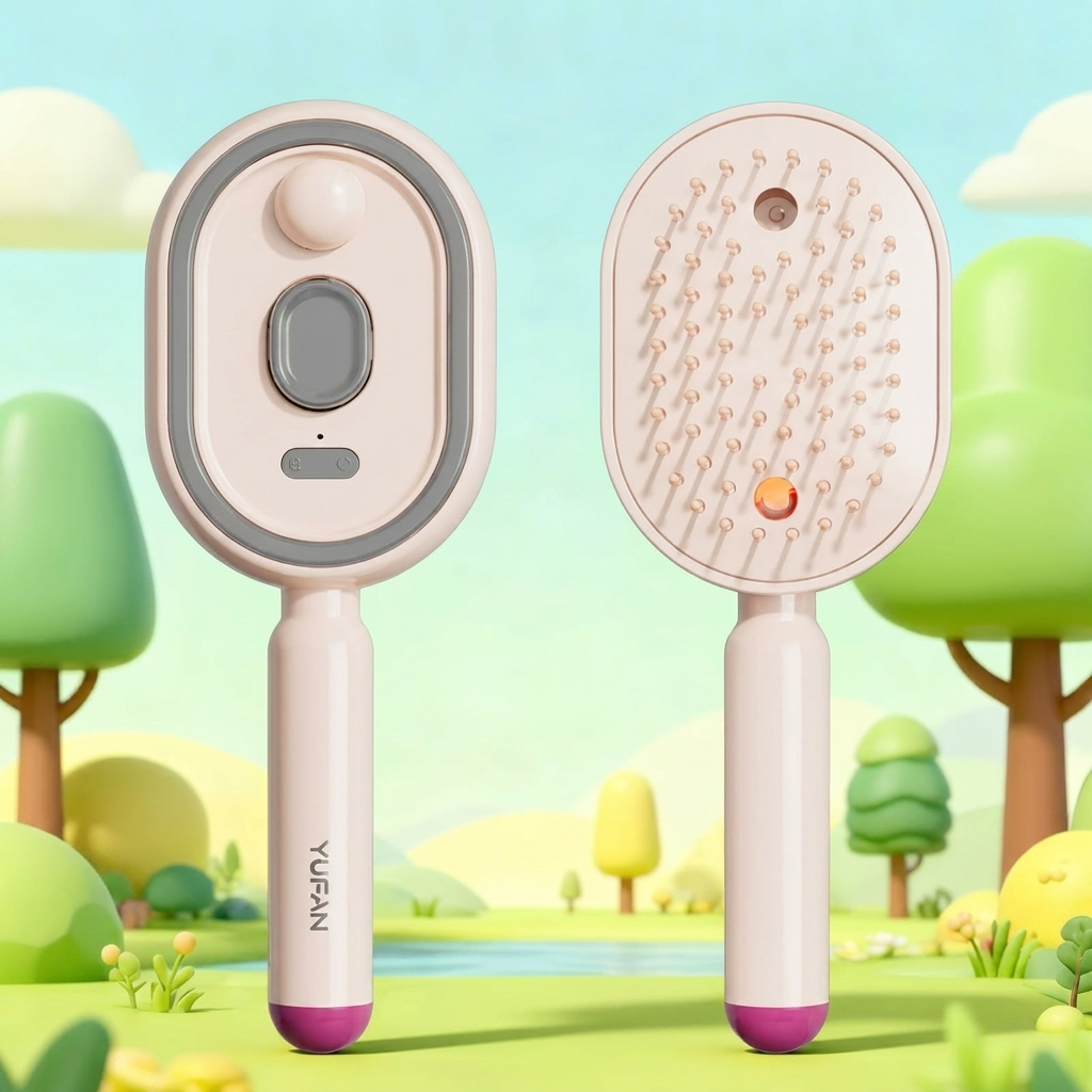 Slimme Luchtzak Massage Haarborstel met Essentiele Olie Spray