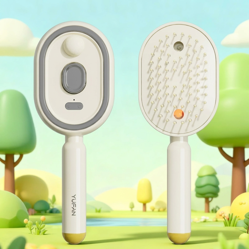 Slimme Luchtzak Massage Haarborstel met Essentiele Olie Spray