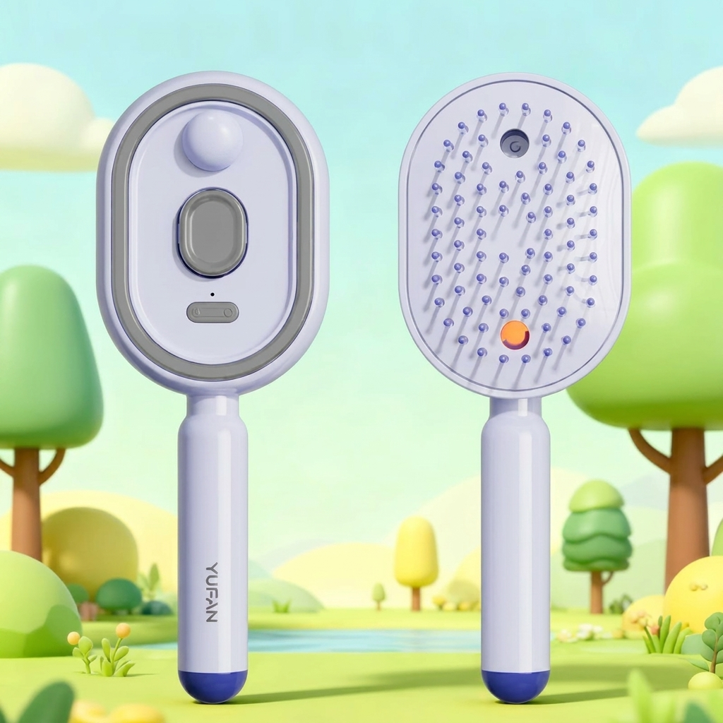 Slimme Luchtzak Massage Haarborstel met Essentiele Olie Spray