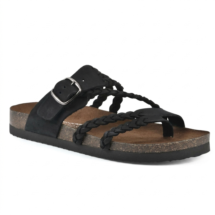 Elegante Europese Stijl Geweven Band Plat Sandalen voor Vrouwen