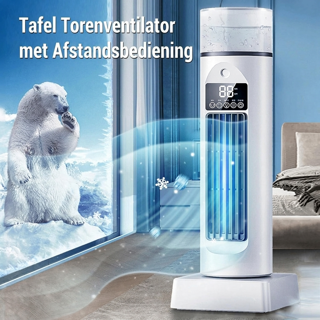 Stijlvolle Mobiele Aircooler - Met afstandsbediening