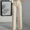 Witte Minimalistische Damesbroek Van Polyester