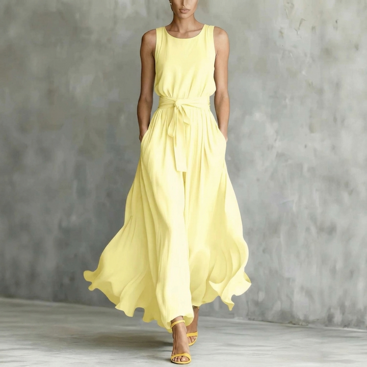 Elegante maxi-jurk met vetersluiting voor dames