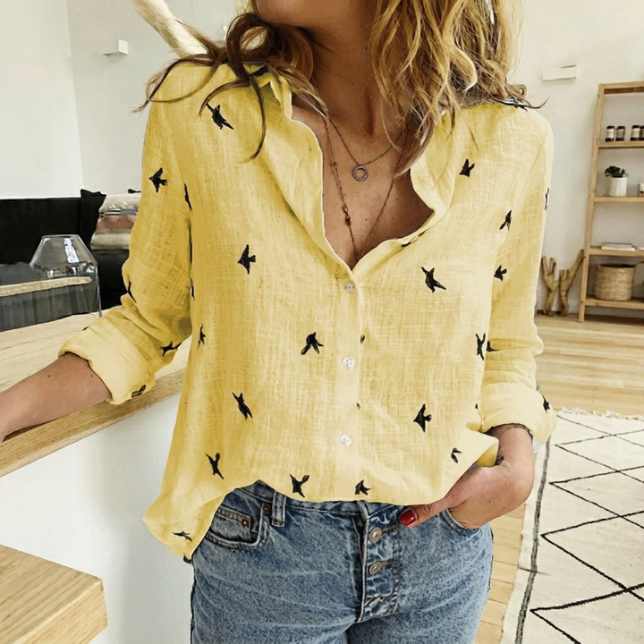 Elegante casual blouse met knoopsluiting voor dames