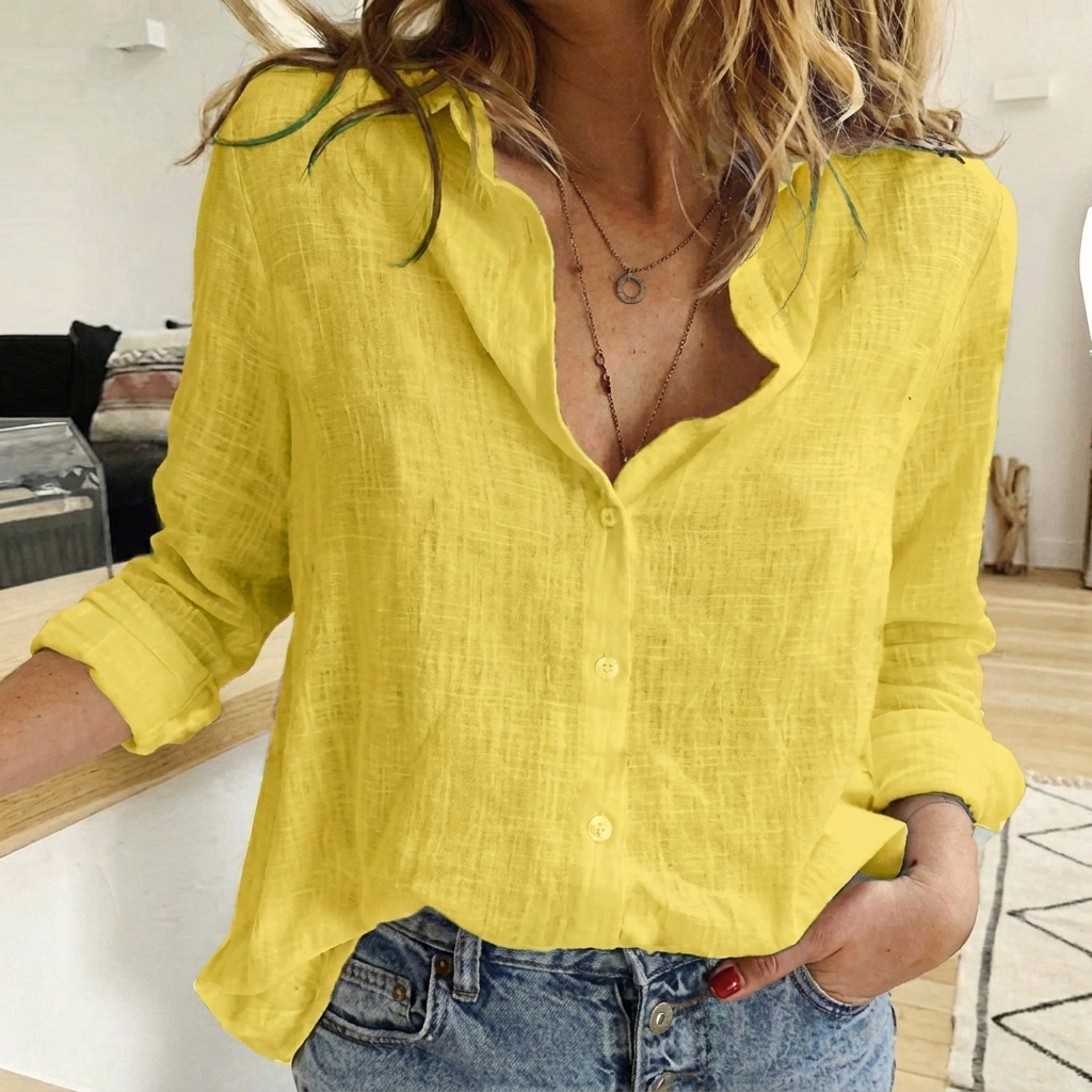 Elegante casual blouse met knoopsluiting voor dames