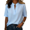 Casual dames-T-shirt met ronde hals, korte mouwen en een losse pasvorm