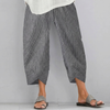 Effen loszittende casual capribroek dames