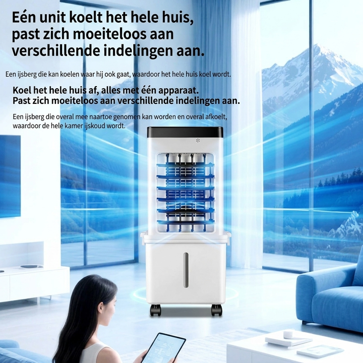 Draagbare mini-bureaufan met oscillatie