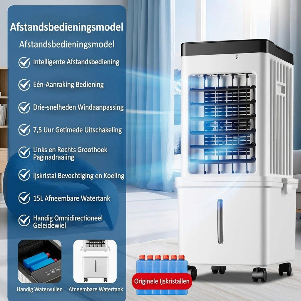 Draagbare mini-bureaufan met oscillatie