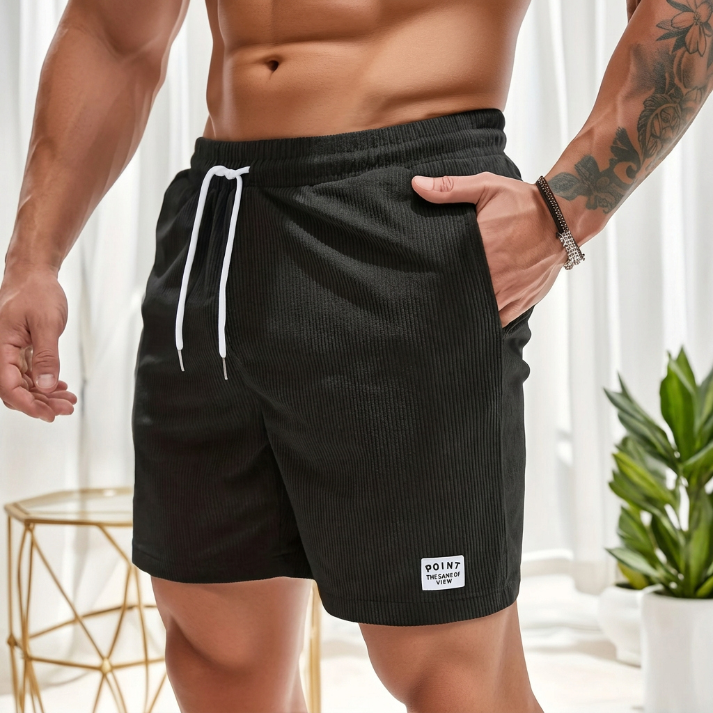 Hardloopshorts van corduroy in vintage stijl voor heren