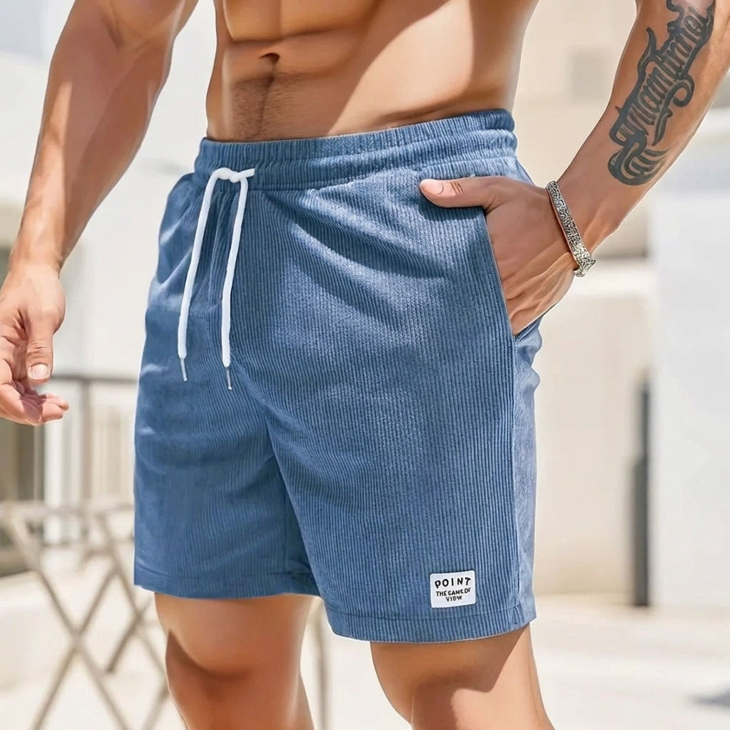 Hardloopshorts van corduroy in vintage stijl voor heren
