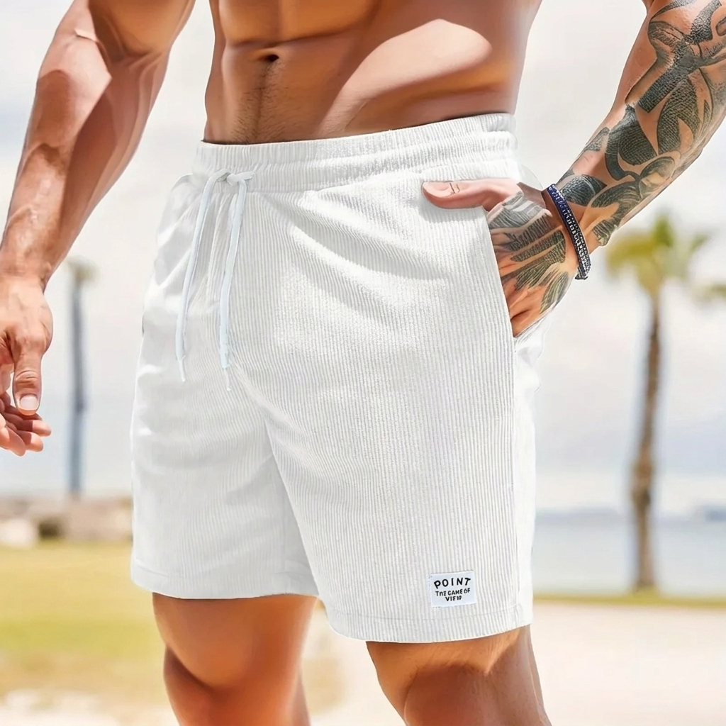 Hardloopshorts van corduroy in vintage stijl voor heren
