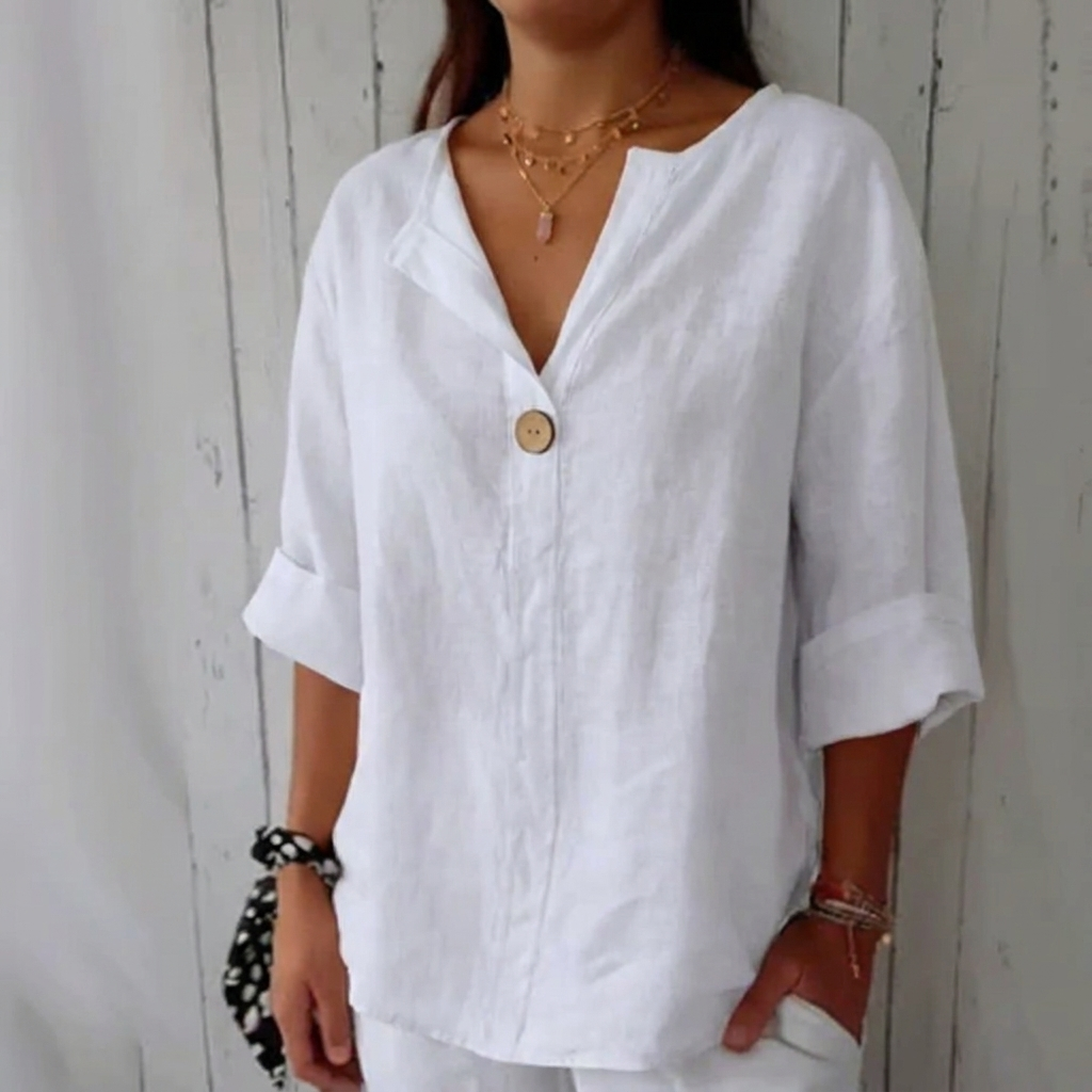 Damesblouse met V-hals
