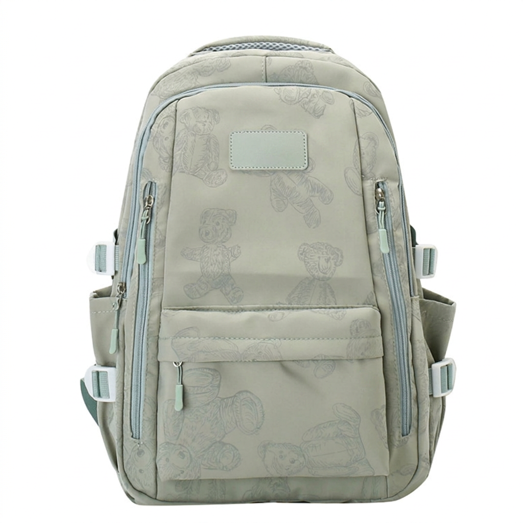 Casual Canvas Rugzak met Ritssluiting