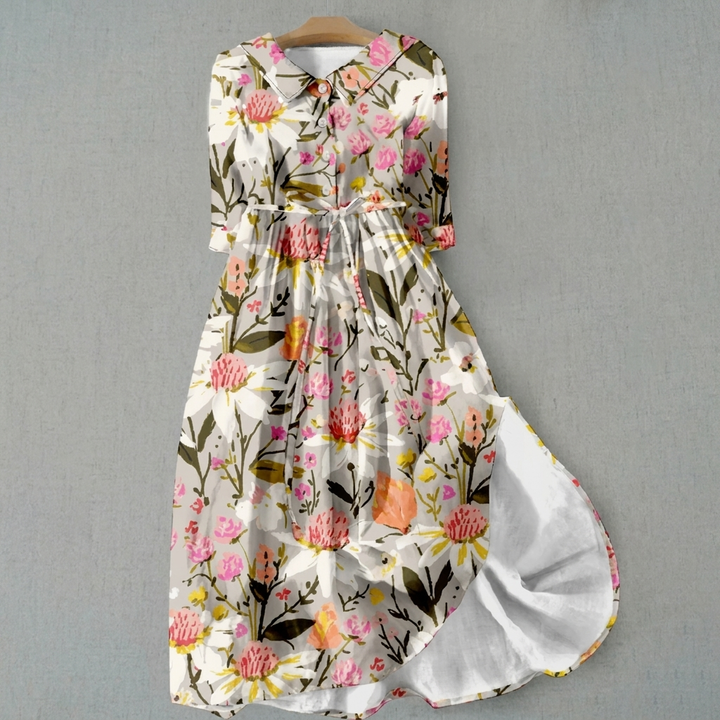 Maxi-jurk met bloemenprint in bohemian stijl
