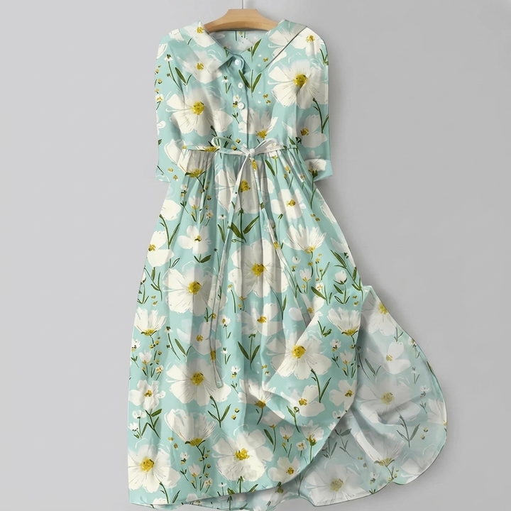 Maxi-jurk met bloemenprint in bohemian stijl