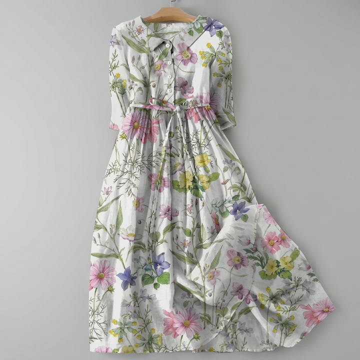 Maxi-jurk met bloemenprint in bohemian stijl