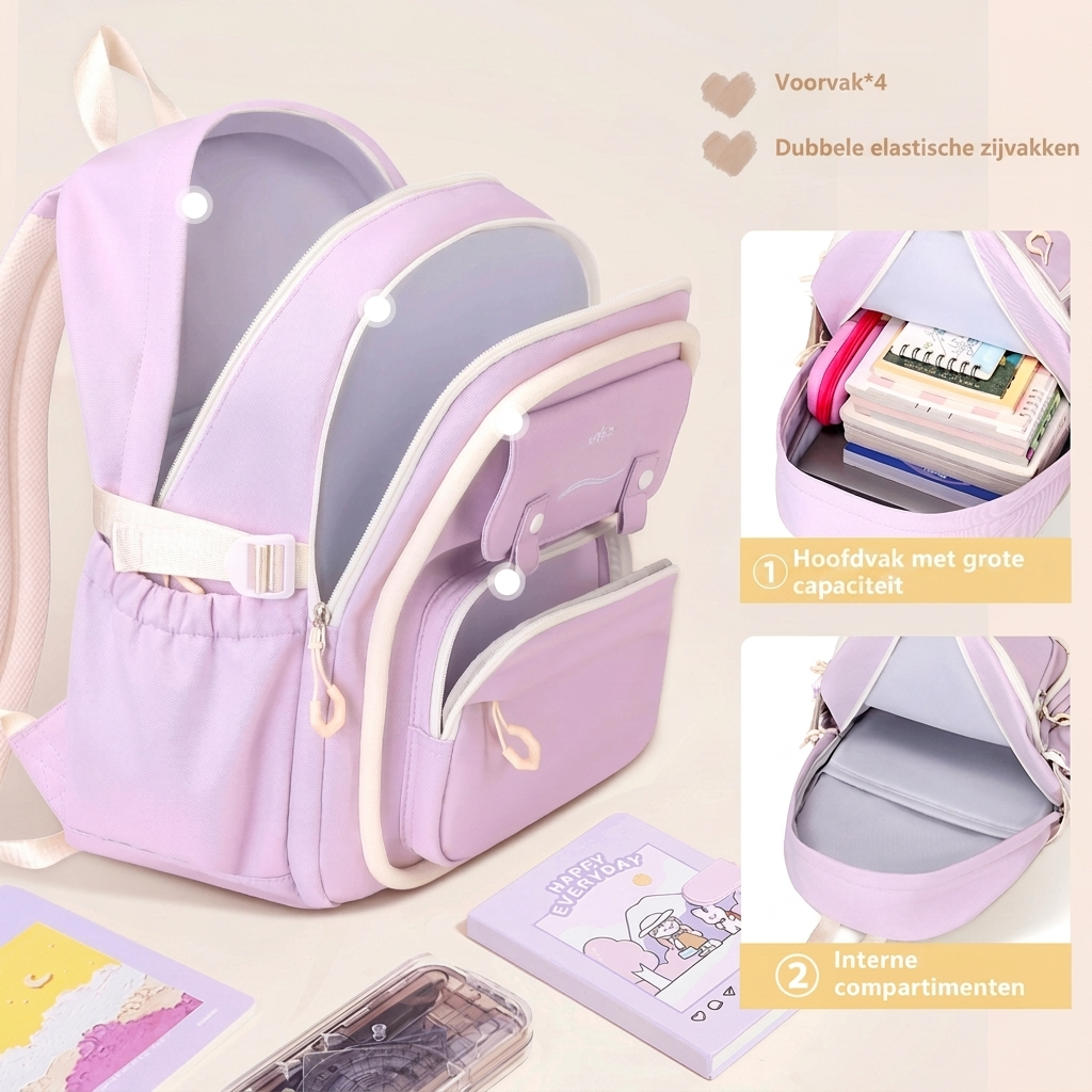 Meisjes Multi-Compartment School Rugzak