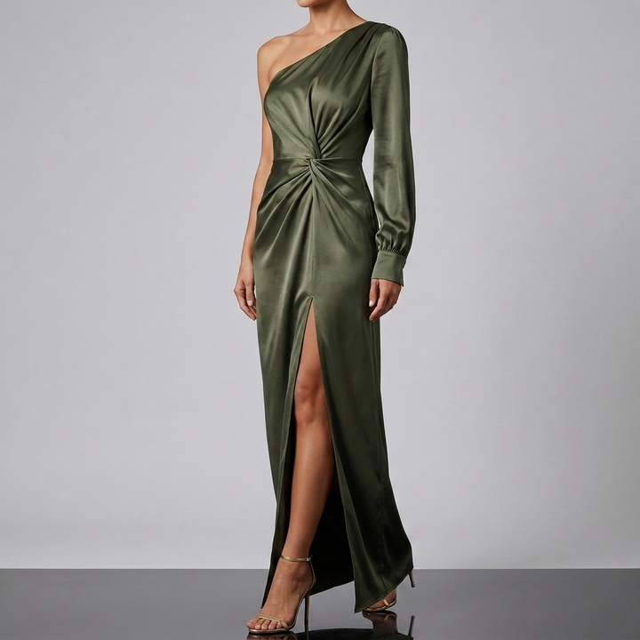 One-Shoulder Avondjurk Asymmetrisch