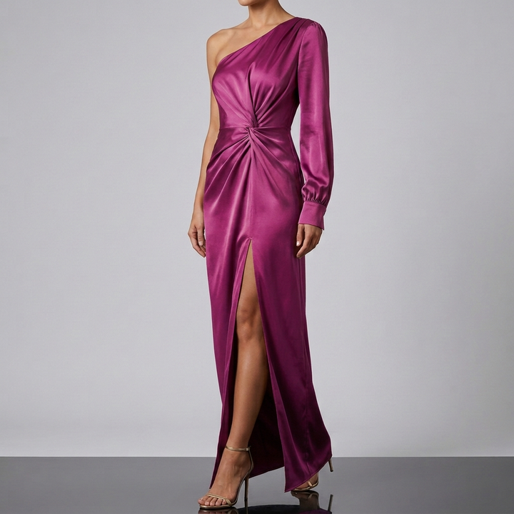 One-Shoulder Avondjurk Asymmetrisch