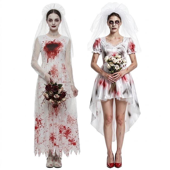 Spookbruid Halloween Kostuum Jurk