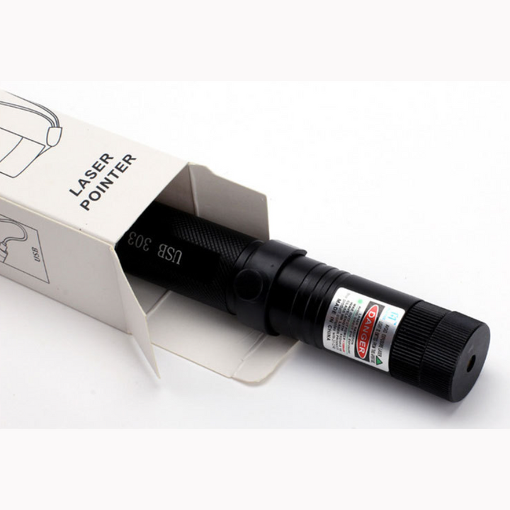 Krachtige laserpen met verstelbare focus en veiligheidssleutelslot, blauw licht