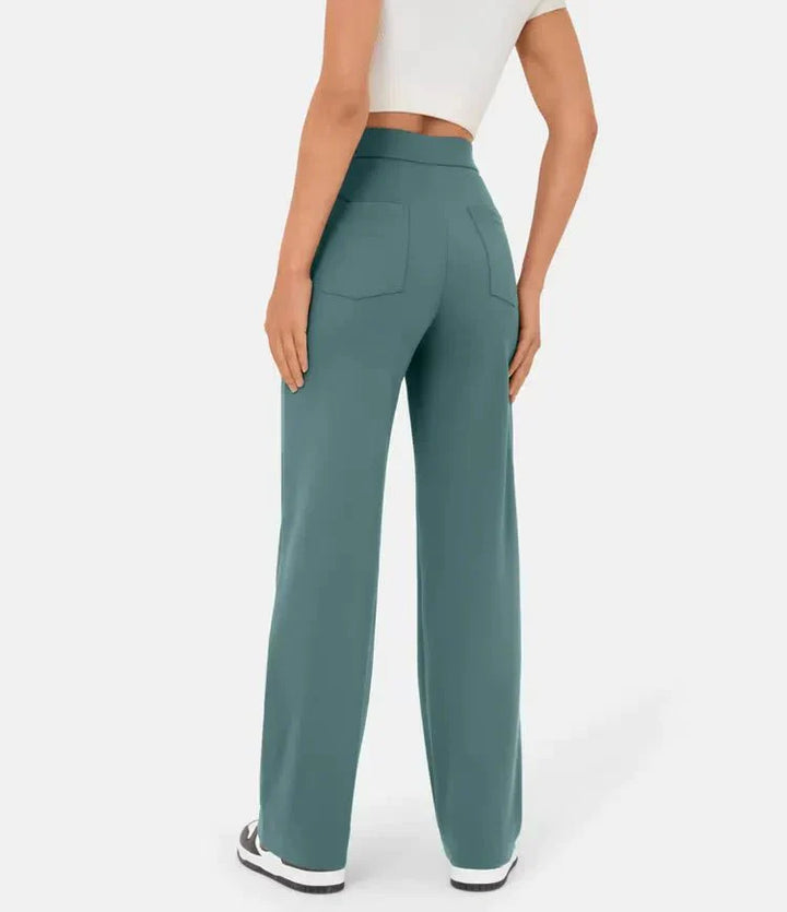 Elastische comfortabele broek met hoge taille en rechte pijpen voor dames - Phoebe