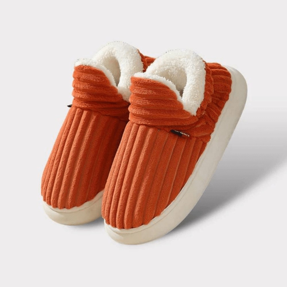 Huissloffen laarsjes enkellaarsjes corduroy sherpa fleece instap antislip