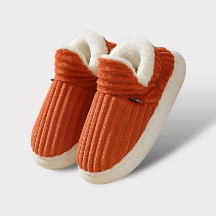 Huissloffen laarsjes enkellaarsjes corduroy sherpa fleece instap antislip