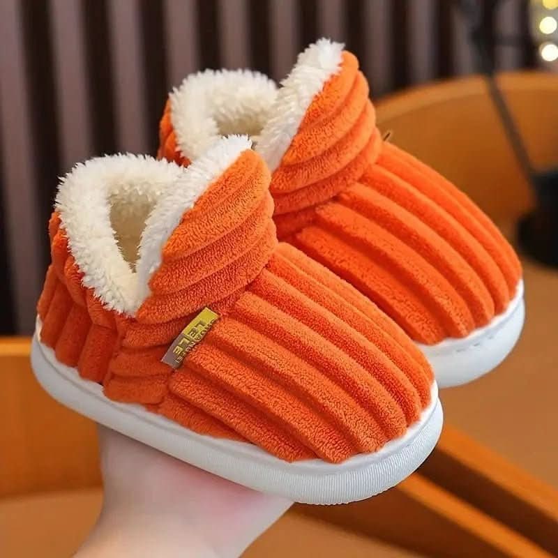 Huissloffen laarsjes enkellaarsjes corduroy sherpa fleece instap antislip