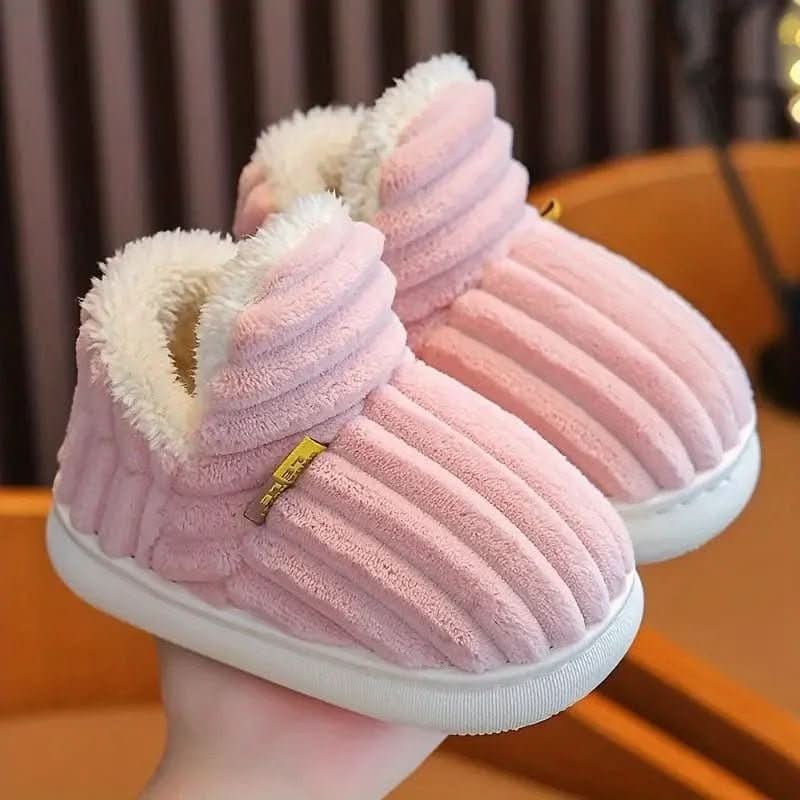 Huissloffen laarsjes enkellaarsjes corduroy sherpa fleece instap antislip