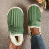 Huissloffen laarsjes enkellaarsjes corduroy sherpa fleece instap antislip