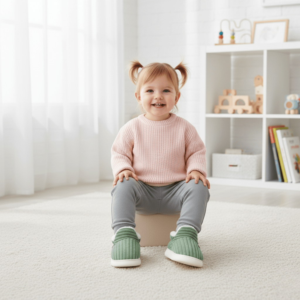 Huissloffen laarsjes enkellaarsjes corduroy sherpa fleece instap antislip