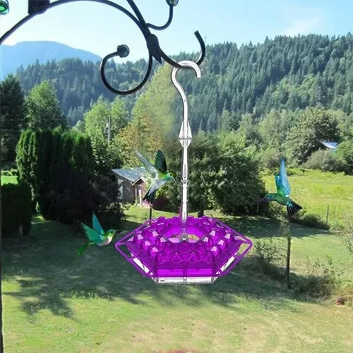 Kolibrievoeder hangend kunststof buiten meerdere voedergaten zitstok nectar