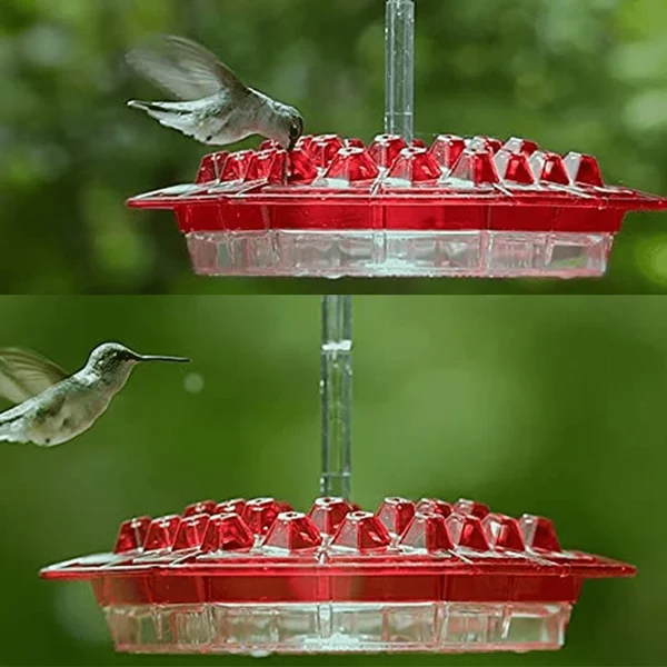 Kolibrievoeder hangend kunststof buiten meerdere voedergaten zitstok nectar