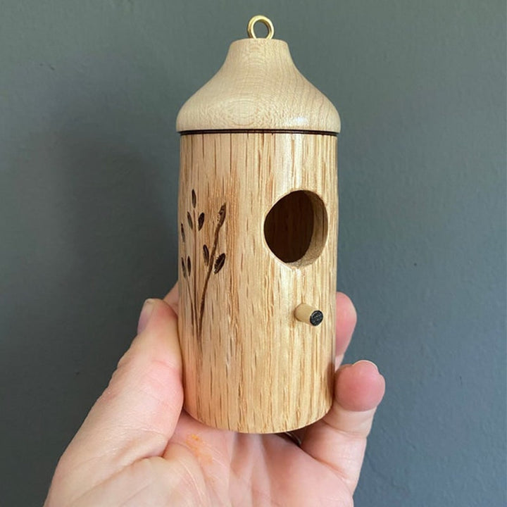 Kolibriehuisje houten nestkast mini gesneden hangend tuin buiten