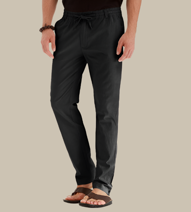 Heren Comfortabele Loszittende Zomerbroek met Elastische Taille - Mateo