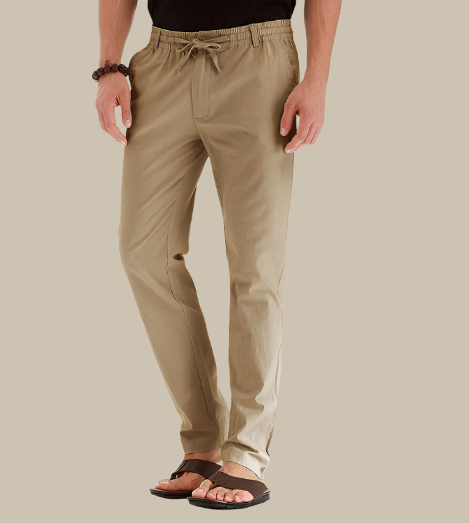 Heren Comfortabele Loszittende Zomerbroek met Elastische Taille - Mateo