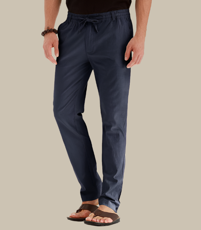 Heren Comfortabele Loszittende Zomerbroek met Elastische Taille - Mateo