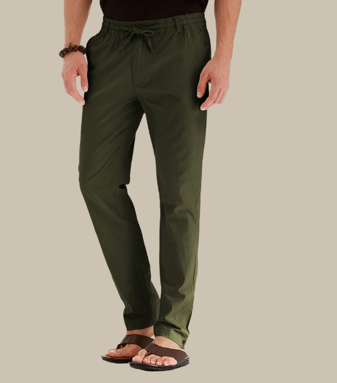 Heren Comfortabele Loszittende Zomerbroek met Elastische Taille - Mateo