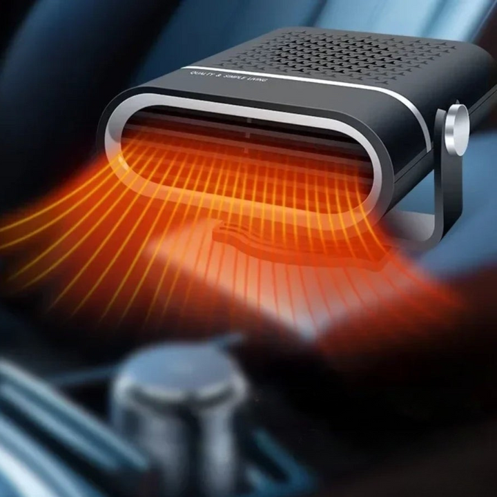 Autoverwarmer en ruitontdooier | 12V USB Draagbaar | Zwart
