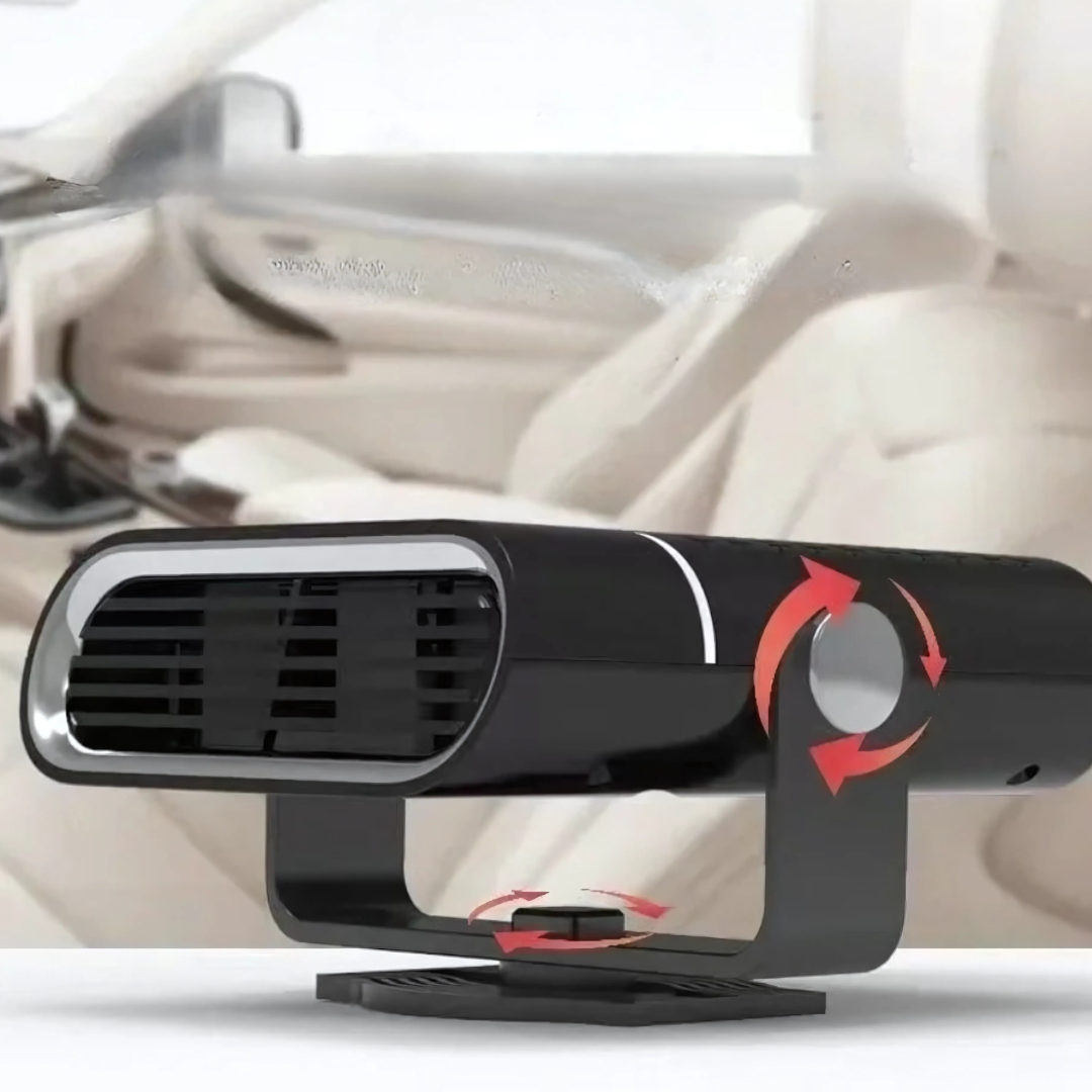 Autoverwarmer en ruitontdooier | 12V USB Draagbaar | Zwart