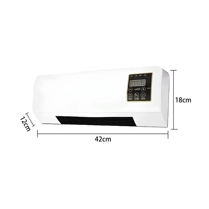 2-in-1 wandverwarming en koelventilator – Snelle verwarming en circulatie van koele lucht